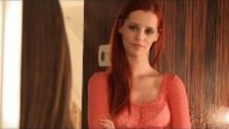 Teen begs busty lesbian redhead for orgasm