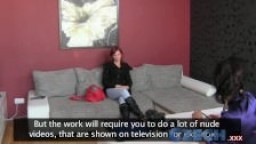 Czech - Gorgeous redhead first time with girl